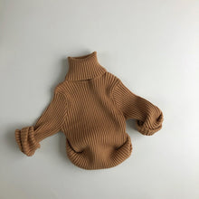 Load image into Gallery viewer, Toddler Baby Boy Girl Winter Autumn Kids Sweater Solid Pullover Turtleneck Knitwear Top
