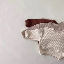 Load image into Gallery viewer, Waffle Knit Baby Girl Boy Toddler Long Sleeve Top
