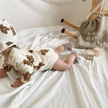 Load image into Gallery viewer, 2 Piece Teddy Bear Newborn Baby Boy Girl Long Sleeve Romper With Matching Bear Ear Hat
