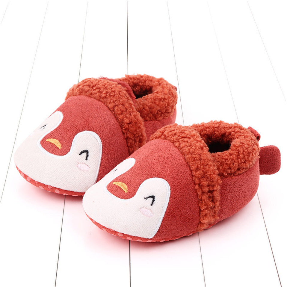 Newborn Infant Baby Shoes Anti-slip First Walker Animal Slippers