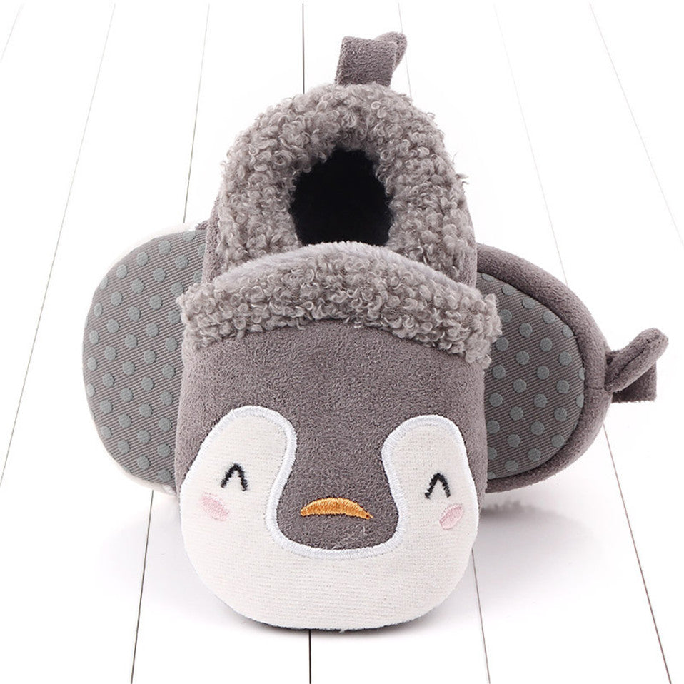 Newborn Infant Baby Shoes Anti-slip First Walker Animal Slippers