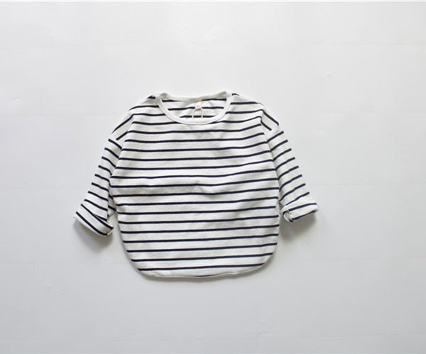 Toddler Boys Girls Kids Striped Long Sleeve Tops Casual Tees Children Clothes