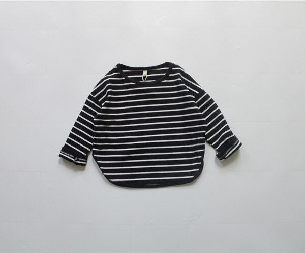 Toddler Boys Girls Kids Striped Long Sleeve Tops Casual Tees Children Clothes