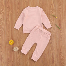 Load image into Gallery viewer, Baby Girl Boy Clothing Set Long Sleeve Solid Cotton Top Long Pant 2Pcs Fall Outfit Set
