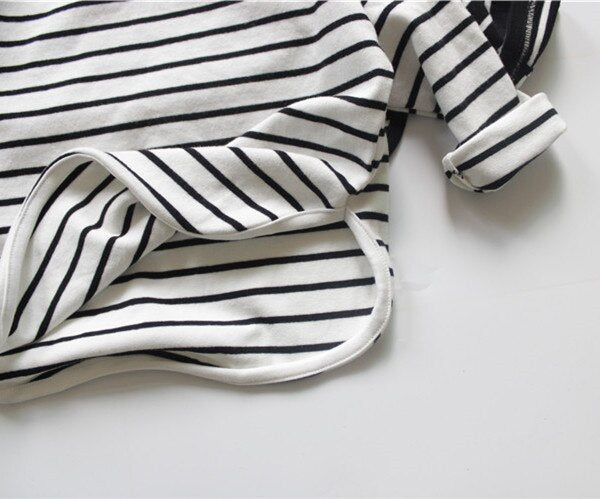 Toddler Boys Girls Kids Striped Long Sleeve Tops Casual Tees Children Clothes