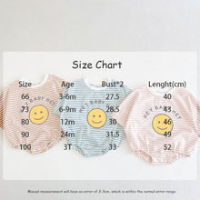 Load image into Gallery viewer, Baby Bodysuits Boys Girls Jumpsuits Infant  Striped One Piece Hey Baby Hey Short Sleeve Bubble Romper
