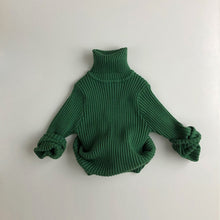 Load image into Gallery viewer, Toddler Baby Boy Girl Winter Autumn Kids Sweater Solid Pullover Turtleneck Knitwear Top
