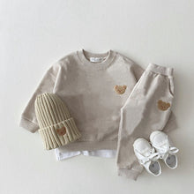 Load image into Gallery viewer, 2 Piece Baby Toddler Boy Girl Long Sleeve Hoodie Sweatshirt And Pants Set - Smile Bear
