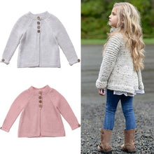 Load image into Gallery viewer, Toddler Kids Baby Girl Knit Sweater Button Top
