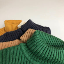 Load image into Gallery viewer, Toddler Baby Boy Girl Winter Autumn Kids Sweater Solid Pullover Turtleneck Knitwear Top
