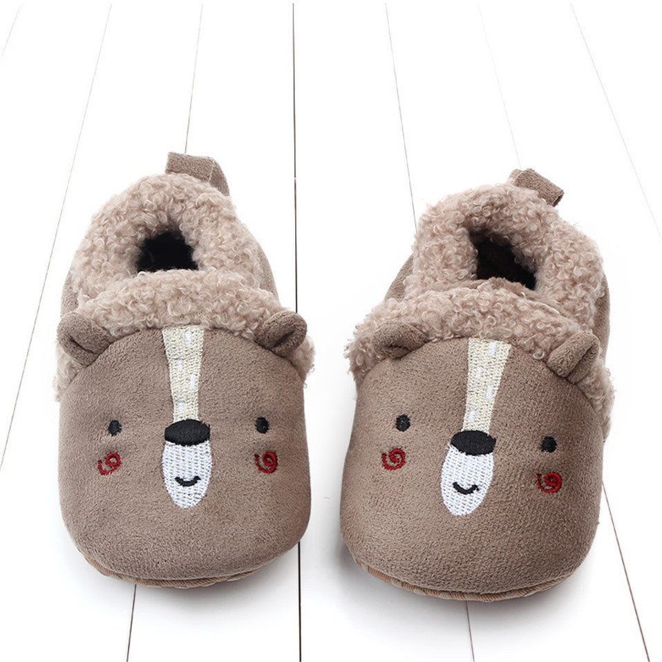 Newborn Infant Baby Shoes Anti-slip First Walker Animal Slippers