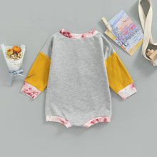 Load image into Gallery viewer, Infant Baby Boy Girl Casual Color Contrast Long Sleeve Groovy Mushroom Printed Bodysuit Romper
