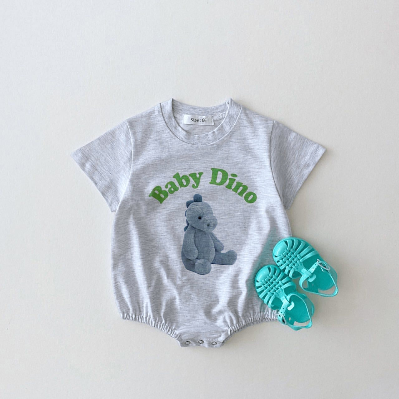 Infant Baby Boy Girl Romper Outfit Organic Cotton Lion Rabbit Dino Print Short Sleeve T shirts Bubble Romper Clothing Bodysuit