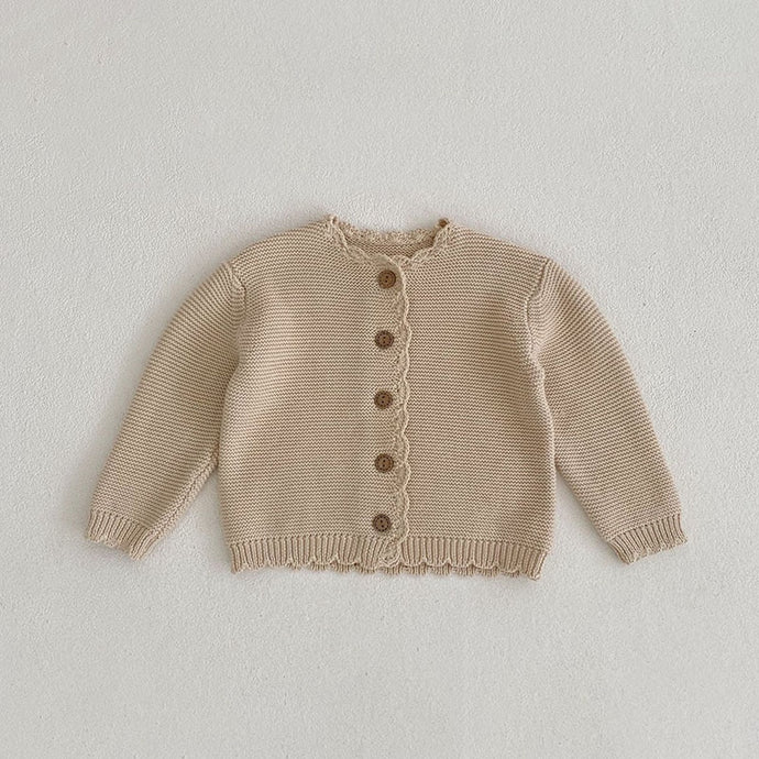 Spring Baby Girl Sweaters Knit Cardigan Button Down