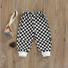 Load image into Gallery viewer, 0-5Years Kid Boy Girl Checkered Pattern Elastic Jogger Sweatpants
