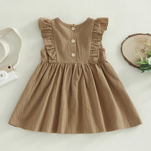 Load image into Gallery viewer, Toddler Baby Girl Summer Dress Cute Tank Top Round Neck Loose Fit Ruffle Dress
