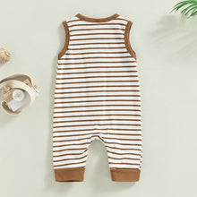 Load image into Gallery viewer, Infant Baby Girls Boys Romper Stripe Tank Top Crew Neck Buttons Snap Closure Jumpsuits
