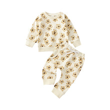 Load image into Gallery viewer, Baby Toddler Kid Girl 2Pcs Outfit Long Sleeve Crew Neck Floral Shirt Side Pockets Pants
