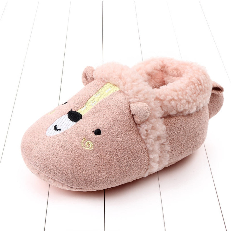 Newborn Infant Baby Shoes Anti-slip First Walker Animal Slippers