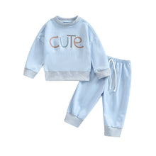 Load image into Gallery viewer, Toddler Girl Boy 2Pcs Outfit Cute Print Long Sleeve Pullover and Matching Pants
