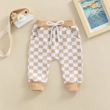 Load image into Gallery viewer, Toddler Baby Boy Girl Casual Pants Plaid Drawstring Checkered Sweatpants Joggers
