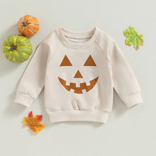 Load image into Gallery viewer, Baby Toddler Kids Boys Girls Long Sleeve Crew neck Pumpkin Print Pullover Tops
