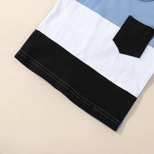 Load image into Gallery viewer, Toddler Boys 2Pcs Summer Outfit Sets Color Block Tank Top and Solid Drawstring Shorts
