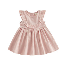 Load image into Gallery viewer, Toddler Baby Girl Summer Dress Cute Tank Top Round Neck Loose Fit Ruffle Dress

