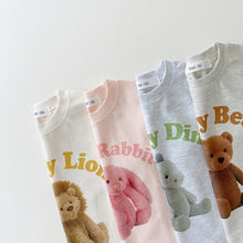 Load image into Gallery viewer, Infant Baby Boy Girl Romper Outfit Organic Cotton Bear Print T shirts Bubble Romper Clothing Bodysuit
