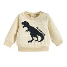 Load image into Gallery viewer, Dinosaur Infant Baby Boy Girl Long Sleeve Dino Waffle Crew Neck Top
