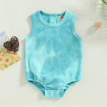 Load image into Gallery viewer, Toddler Baby Boys Girl Summer Bodysuit Tie-dye Print  Waffle Romper
