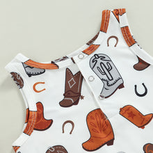 Load image into Gallery viewer, Infant Baby Girls Boys Jumpsuit Avocado Boots Print Button Tank Romper

