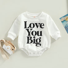 Load image into Gallery viewer, Love You Big  Baby Girls Boys Jumpsuits Long Sleeve Printed Round Neck Sweatshirt Romper

