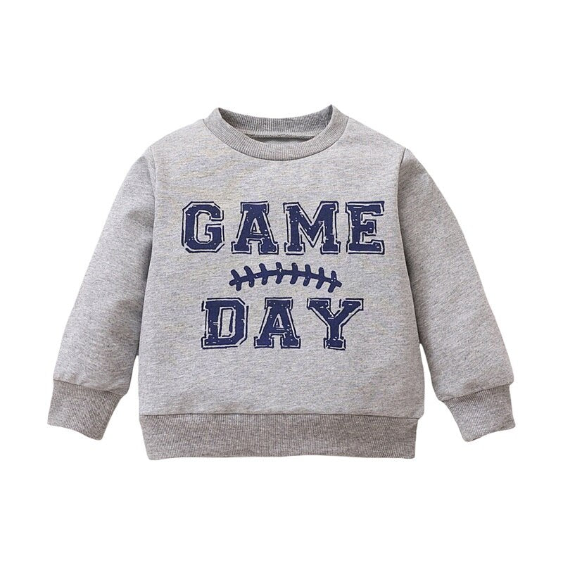 Toddler Baby Boy Girl Autumn Football Season Sweatshirt Long Sleeve Ga ...