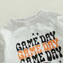 Load image into Gallery viewer, Toddler Baby Boy Girl Football Season Romper Game Day Vibes Print Long Sleeve Jumpsuit
