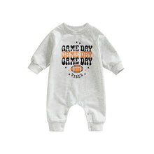 Load image into Gallery viewer, Toddler Baby Boy Girl Football Season Romper Game Day Vibes Print Long Sleeve Jumpsuit

