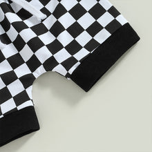 Load image into Gallery viewer, Toddler Baby Boys 2Pcs Outfit Bubs Club Short Sleeve T-Shirt Checkerboard Print Shorts Set
