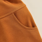 Boys Joggers Elastic Waist Adjustable Drawstring Solid Loose Fit Long Pants Baby and Toddler