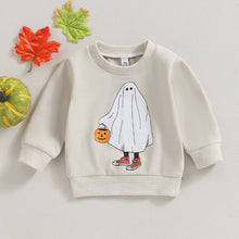 Load image into Gallery viewer, Toddler Baby Boys Girls Halloween Long Sleeve Crew Neck Ghost Pullover Oversized Tops
