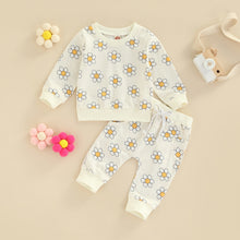 Load image into Gallery viewer, Flower Toddler Baby Girl 2 Piece Clothing Set Long Sleeve Floral Printed O-Neck Sweatshirts Pants Outfit
