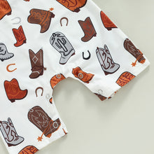 Load image into Gallery viewer, Infant Baby Girls Boys Jumpsuit Avocado Boots Print Button Tank Romper
