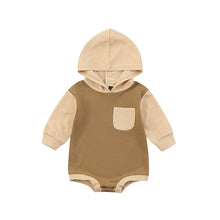 Load image into Gallery viewer, Adorable Newborn Infant Baby Boy Autumn Long Sleeve Hooded Romper With Pocket
