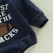 Load image into Gallery viewer, Infant Baby Girl Boy Bodysuit Long Sleeve Im Just Here for the Snacks Football Jumpsuit Bubble Romper
