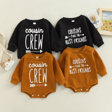 Load image into Gallery viewer, Cousin Crew Cousins Make the Best Friends Baby Girl Boy Bodysuit Long Sleeve Round Neck Jumpsuit Bubble Romper
