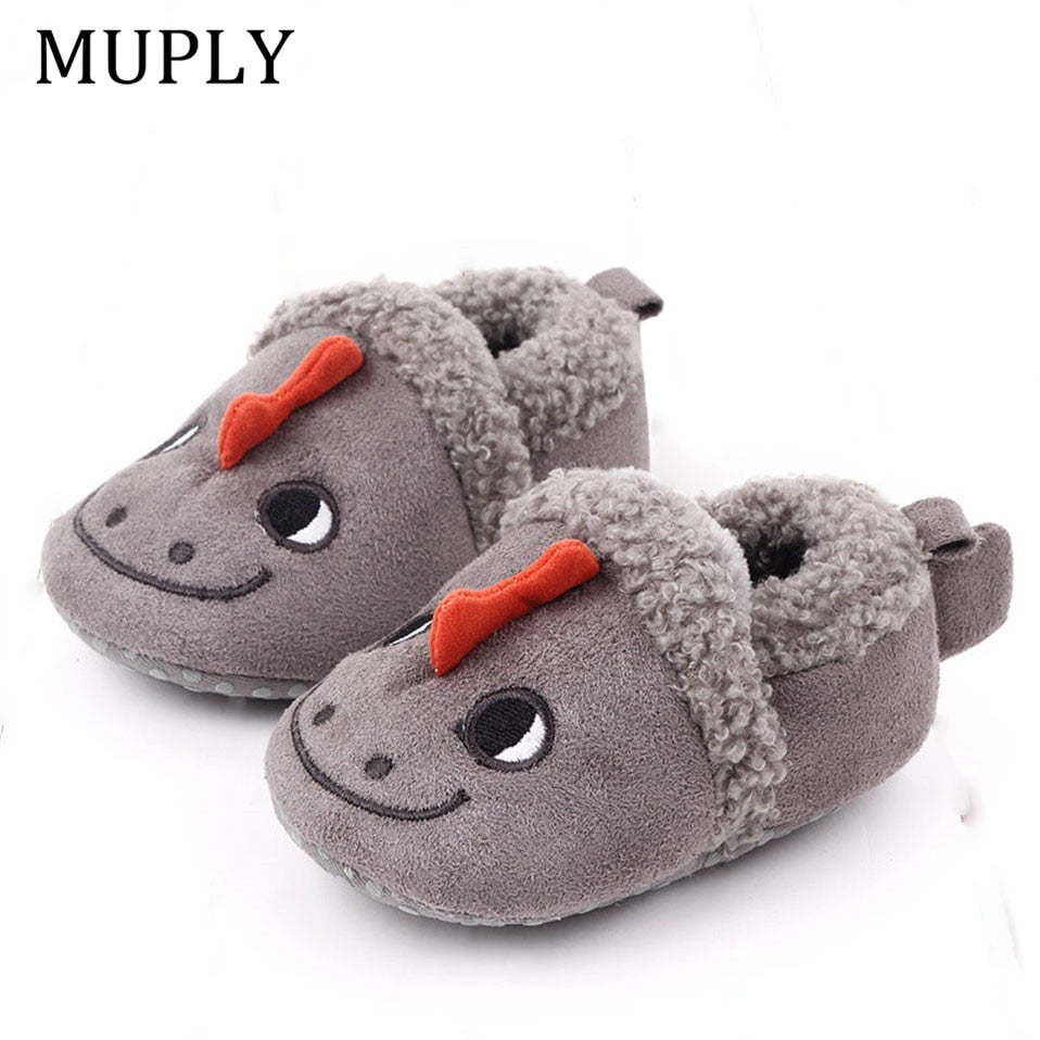 Newborn Infant Baby Shoes Anti-slip First Walker Animal Slippers