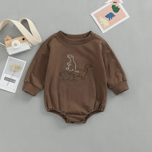 Load image into Gallery viewer, Baby Girls Boys Cute Romper Cartoon Dinosaur Long Sleeve Sweatshirt Bubble Romper Jumpsuits
