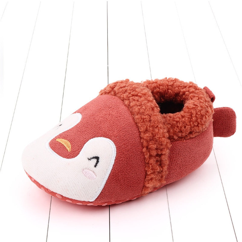 Newborn Infant Baby Shoes Anti-slip First Walker Animal Slippers