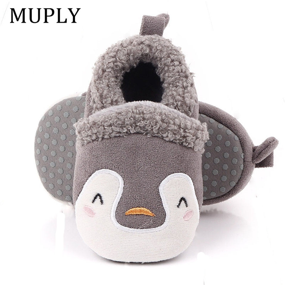 Newborn Infant Baby Shoes Anti-slip First Walker Animal Slippers