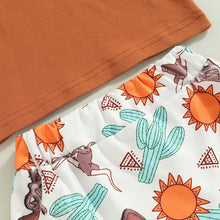 Load image into Gallery viewer, Toddler Baby Kids Boys 2Pcs Clothes Short Sleeve Cactus Print Tops Shorts Outfit Set
