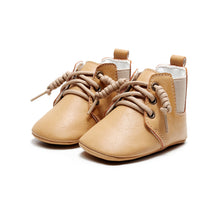 Load image into Gallery viewer, Baby Boy Girl Infants Soft-Soled Leather First Walker Anti-Slip Lace-up Retro Shoe

